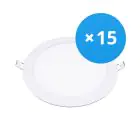 Lot 15x Bright Choice Downlight LED UltraSlim 15W 1200lm 110D - 840 Blanc Froid | 190mm - Diamètre 175mm